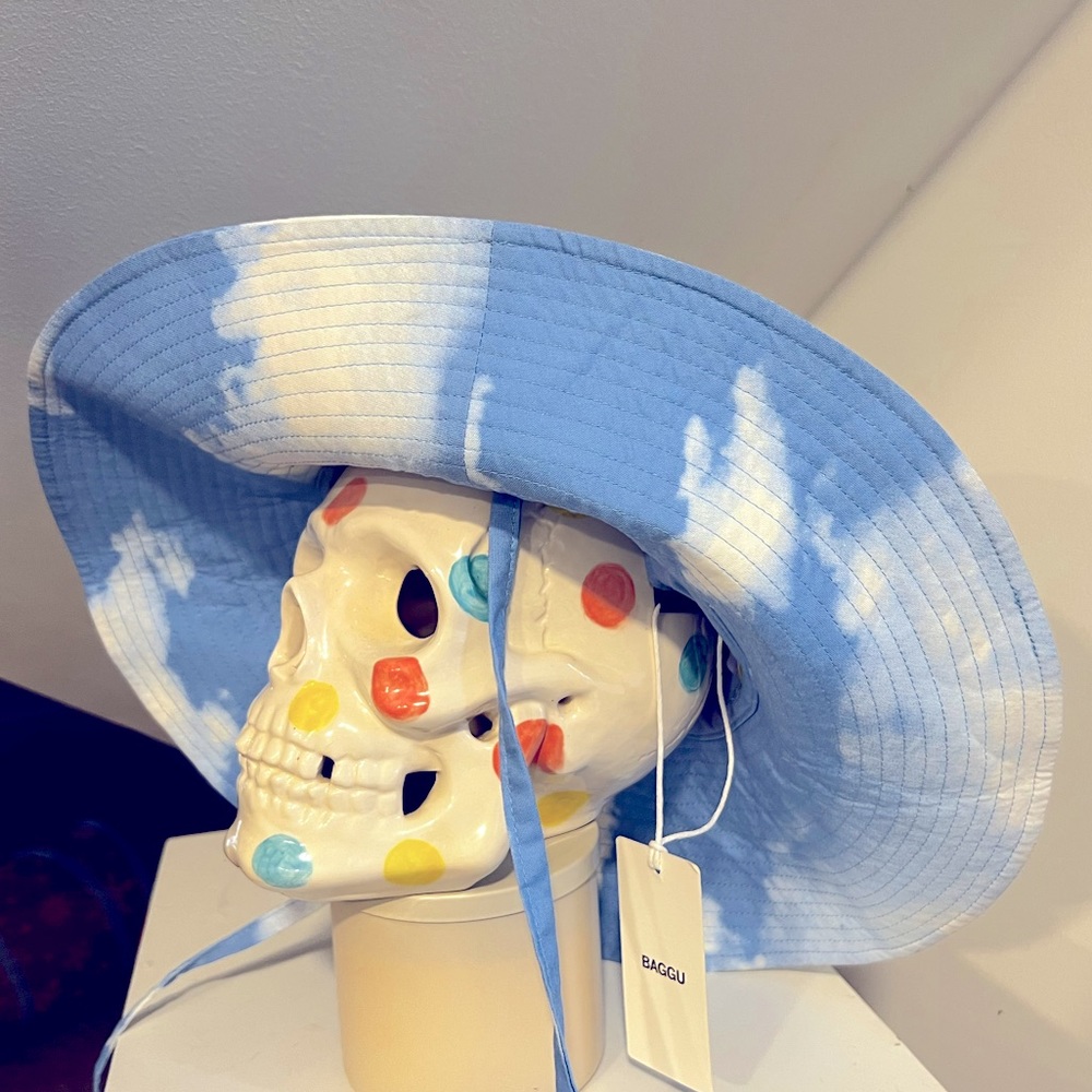 Baggu Soft Sun Hat Cloud Print 90s NWT